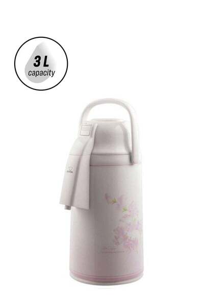 ZOJIRUSHI قارورة حرارية وردية/بيضاء