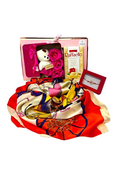 velve Amor package, metal box with 3 soap roses, teddy bear, scarf, Martisor ...