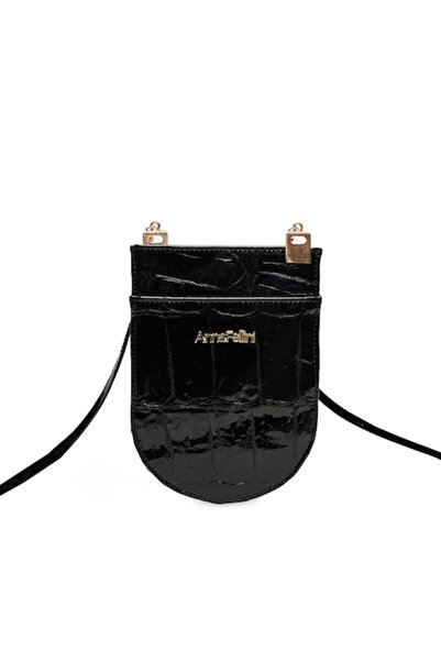 ANNA FELLINI Geantă de damă din piele, ANNA FELLINI, Clara, Negru, 15x0x20 cm