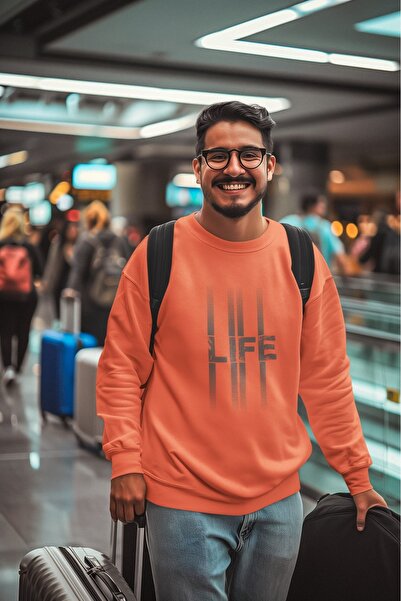 ArtYus Hanorac LIFE STRIPED Colorful Bass cu imprimeu s guler rotund