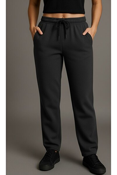 Remy's Pantaloni de trening pentru femei cu 3 fire, cu picior drept