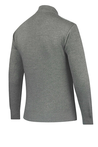 Çizgi Triko Ανδρικό πουλόβερ μισό πλεκτό με σχέδιο από ατσάλι, κλασικό σχέδιο