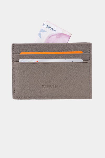 Lysande Minimalist Hakiki Deri Kartlık İnce Tasarım 6 Kart 1 Para Bölmeli Cüzdan