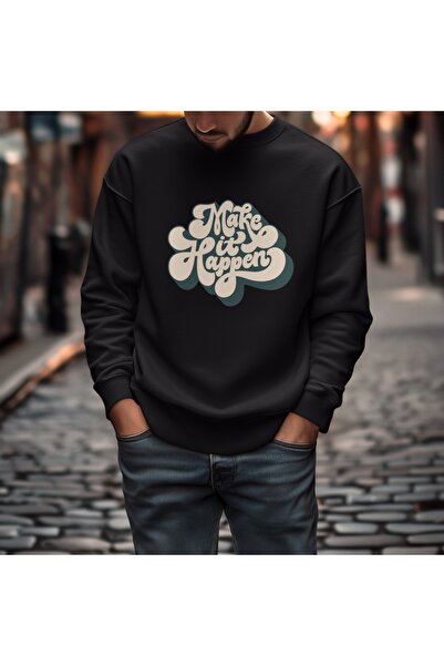 ArtYus قم بعمل ذلك بنفسك: سويت شيرت مطبوع عليه ألوان متنوعة وياقة دائرية