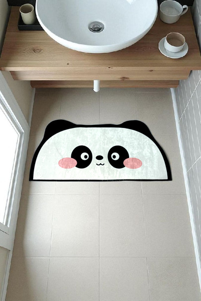 colezahome Cute Animal Pattern Water Absorbent Shower Front Bath Mat Toilet Seat One-Piece Animal Bath Rug