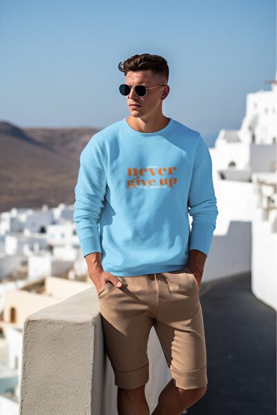 ArtYus ΠΟΤΕ ΜΗ ΣΤΑΜΑΤΑΙΣΕΙΣ Πολύχρωμο φούτερ με λαιμόκοψη με τύπωμα ποδηλάτων