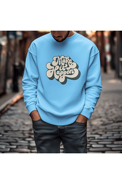 ArtYus UČINI DA SE DOGODI HIT Šareni Štampano okrugla kragna komadni džemper