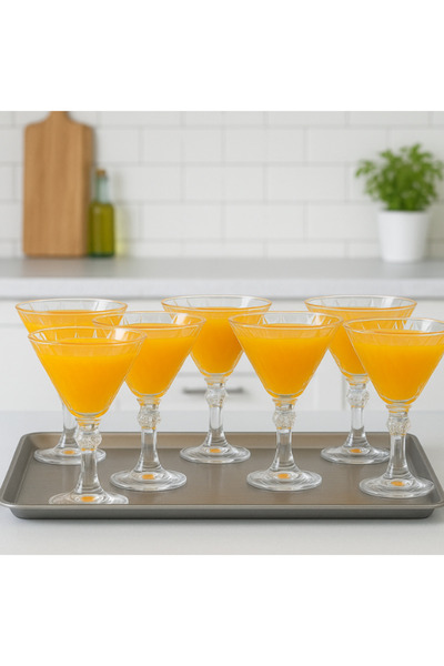 package home Set of 6 crystal glass glasses - luxurious design for serving juices and cocktails