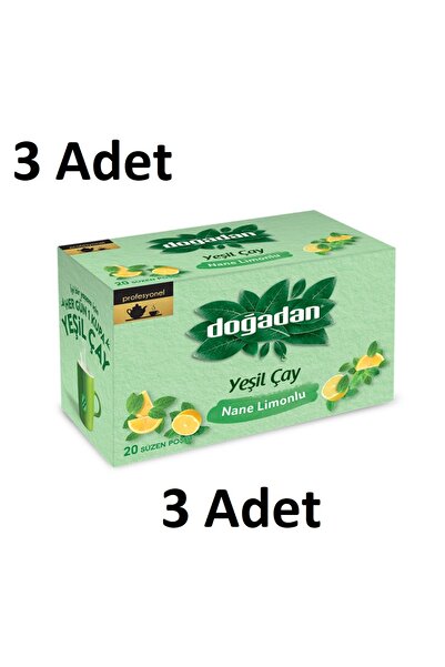 Doğadan Yeşilçay Nane Limonlu 20'li Poşet 3 Adet