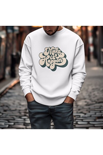 ArtYus قم بعمل ذلك بنفسك: سويت شيرت مطبوع عليه ألوان متنوعة وياقة دائرية