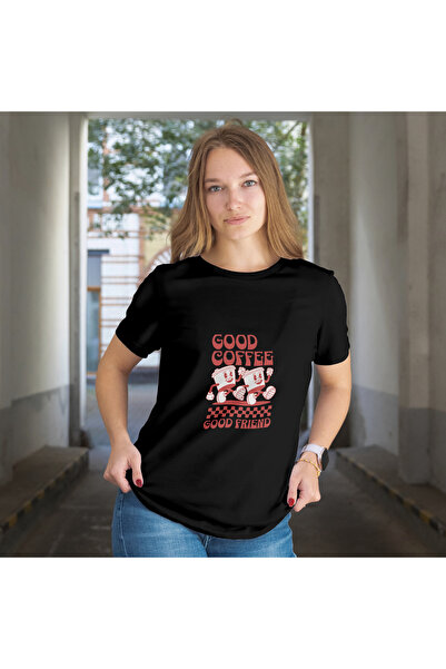 MAGORS تيشيرت نسائي قطني بياقة دائرية وطباعة صيفية - رائع