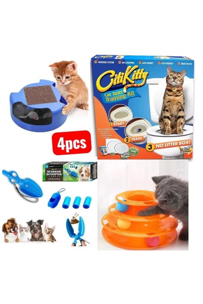 Generic 4 pieces of cat toys for entertainment