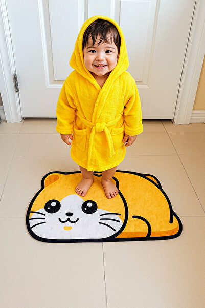 colezahome Sevimli Hayvan Deseni Su Emici Duş Önü Banyo Paspası Klozet Tek Pa...