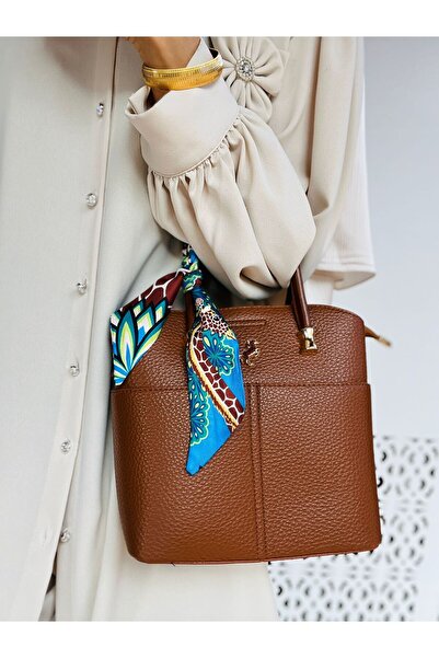 H&D COLLECTİON Miami Polo Clup 5 Compartment Women's Bag with Scarf Accessory and Hand and Shoulder Strap