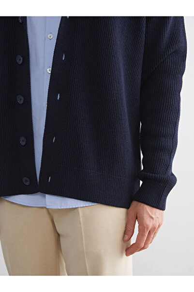 LC Waikiki SOUTHBLUELacivert Standart Kalıp Şal Yaka Erkek Triko Hırka