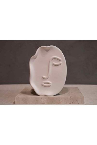 Maison Nur Candles&Decor Decorative Concrete Plate Abstract Face