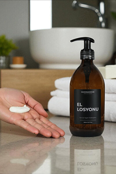 Simona Home Bathroom Organizer Set with Wooden Stand, Black Label Hand Cream ...