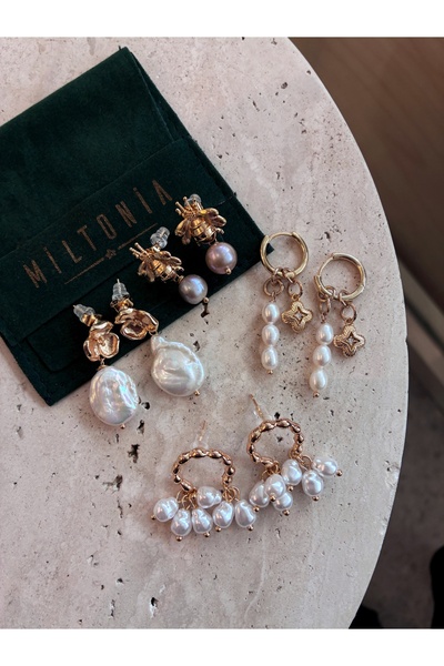 Miltonia Arı İnci Handmade Küpe