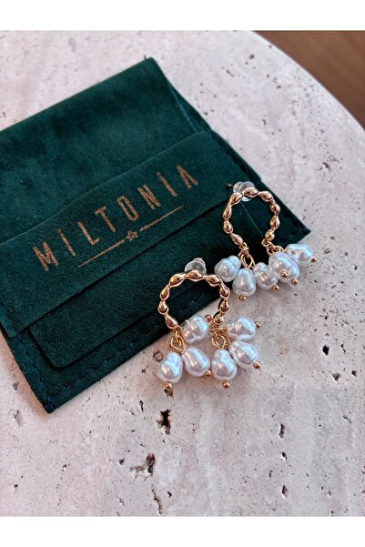 Miltonia أقراط بتصميم اللؤلؤ