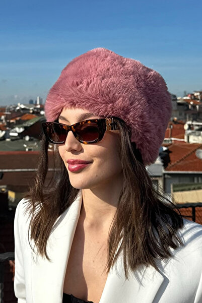 Mavelle Women's Pink Winter Trend Kalpak | Russian, Mongolian, Slavic Style Women's Hat