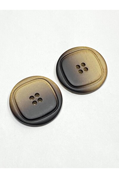 karantuhafiye Κουμπί γιγαντιαίου μεγέθους / Κουμπί για ζακέτα παλτό / Μεγάλο μέγεθος / Σετ 2 τεμαχίων / 5 εκ. / Μουσταρδί