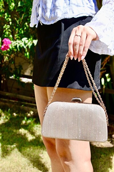 Satenora Lucent Gold High Heel Shoes & Bag Set