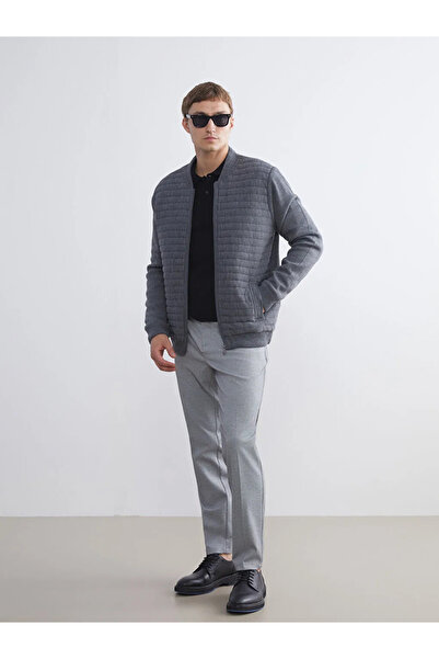 LC Waikiki LCWAIKIKI ClassicGri Standart Kalıp Kolej Yaka Erkek Triko Hırka