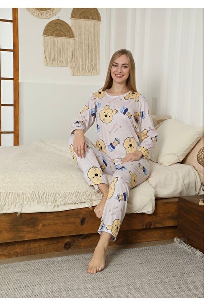 PİJAMOON Winnie The Pooh Baskılı Uzun Kollu Takım