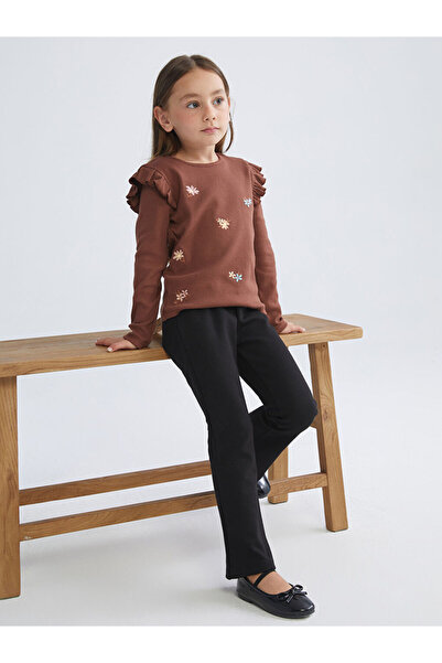 LC Waikiki Ελαστικό κοριτσίστικο κολάν ισπανικό πόδι μέσης