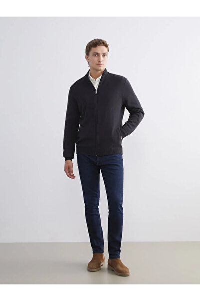 LC Waikiki LCWAIKIKI ClassicAntrasit Standart Kalıp Dik Yaka Erkek Triko Hırka