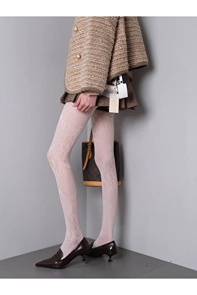 Zess store Zess Floral Fishnet Patterned Pantyhose