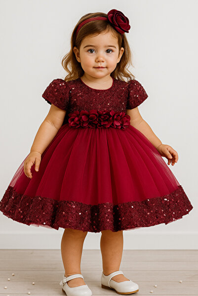 LilyMoon Rochie elegantă pentru fete, cu paiete, din tul, pentru ocazii speciale