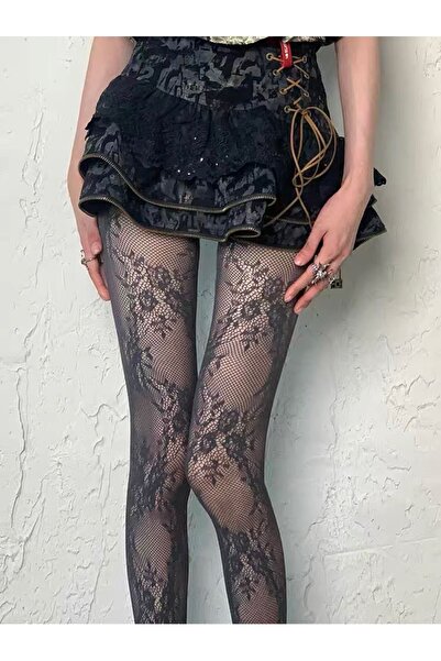 Zess store Zess Rose Flower Rosess Fishnet Stockings