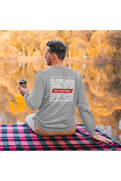 ArtYus LOOP OLD SCHOOL Colorat cu imprimeu guler rotund piese Swea tricou