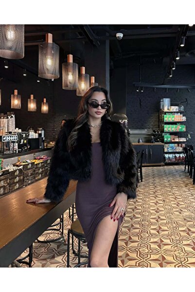 ZTO Women's Soft Textured Plump Faux Crop Fur