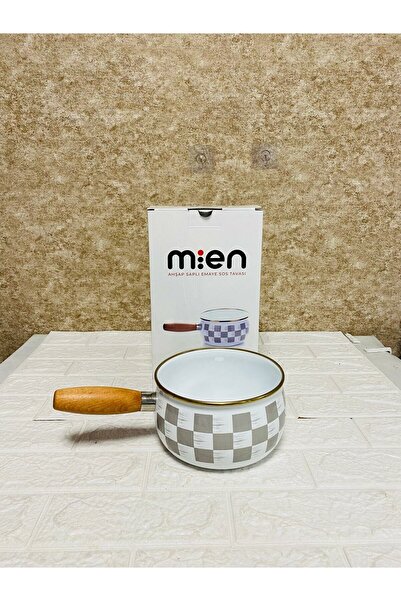 MİEN HOME صينية تقديم خشبية من إيماي بلون رمادي مقاس 16 سم