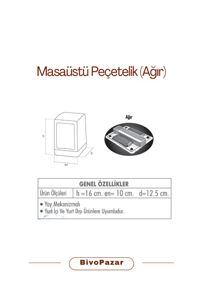 Palex Tabletop Napkin Holder (Napkin Dispenser) (Heavy Duty) Chrome