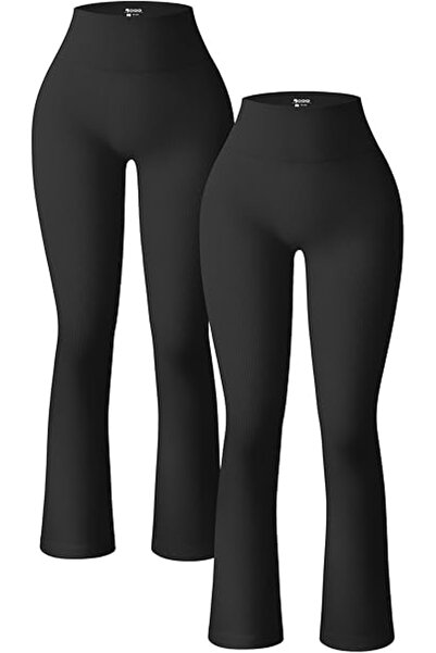 OEM Women's elastic tights, black/gray L, set of 2