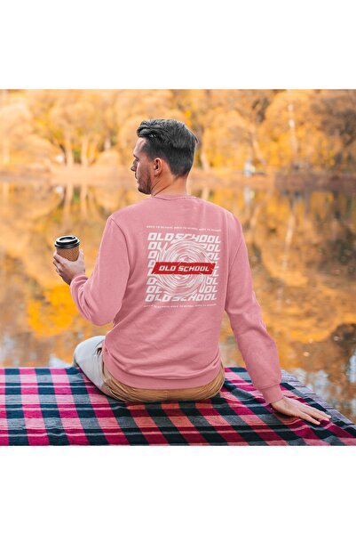 ArtYus LOOP OLD SCHOOL Colorat cu imprimeu guler rotund piese Swea tricou