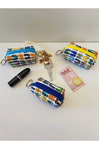Ays Quilt Çok Amaçlı Anahtarlık Çanta Charm - Airpods Kılıfı - Mini Ruj Ve Bozuk Para Çantası