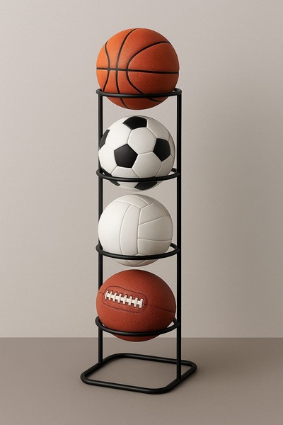 df doffo.com.tr creative furniture designs 4 Raflı Top Sepeti Metal Dekoratif...