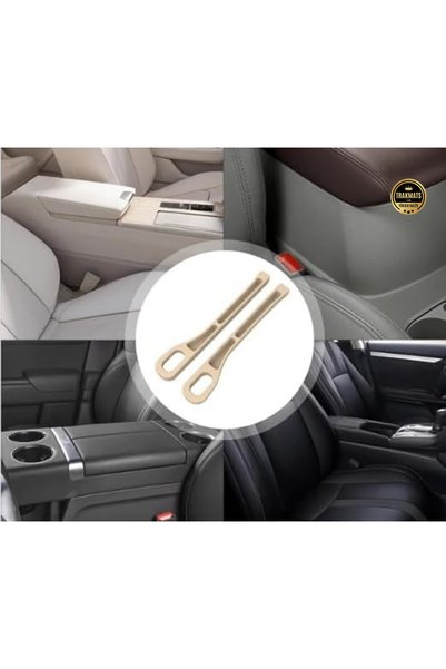 TRAKMATS %100 YÜKSEK KALİTE Porsche Taycan Cross Turismo 2018-2022-2023-2024-2025 Car Seat Edge,Organizer 2 Pieces Beige
