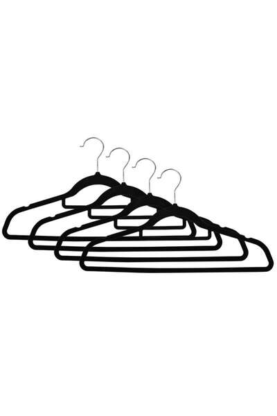 Benson Set 4 umerase din catifea , culoare negru