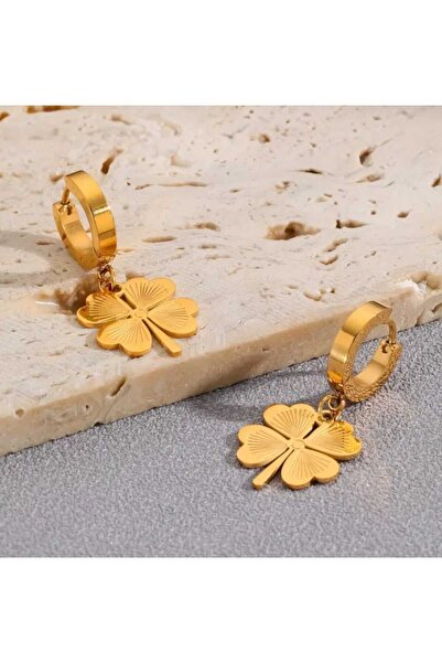 Arvella Takı Pslanmaz Çelik Yonca Küpe