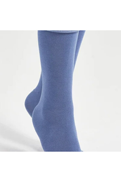TAVSİYESEVER Bacağı Sıkmayan Lastiksiz Kaymayan Kadın Bambu Çorap 2'li Set