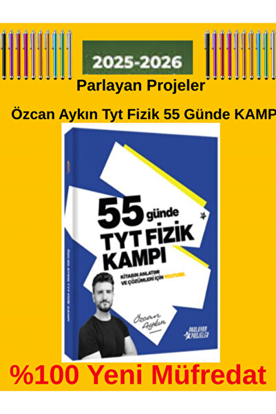 Ens Yayıncılık 2025-2026 Yks Özcan Aykın Fizik Tyt Fizik 55 Günde Kamp+Ayt Fizik 88 Günde Kamp