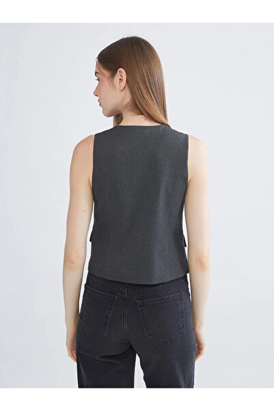 LC Waikiki Xside Anthracite Crew Neck Women's Vest