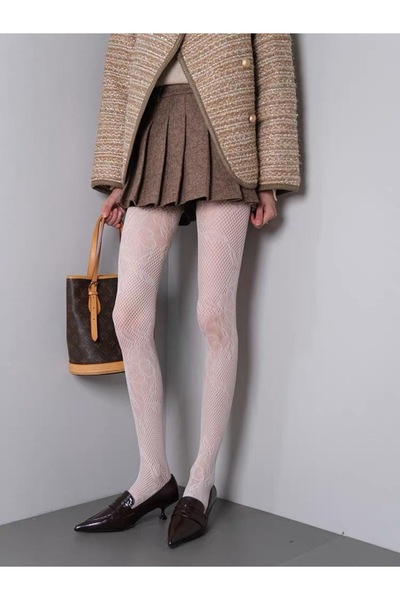 Zess store Zess Floral Fishnet Patterned Pantyhose