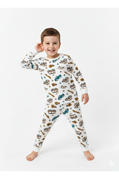 Selvira Boy's Trolley Pajamas Set