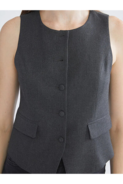 LC Waikiki Xside Anthracite Crew Neck Women's Vest